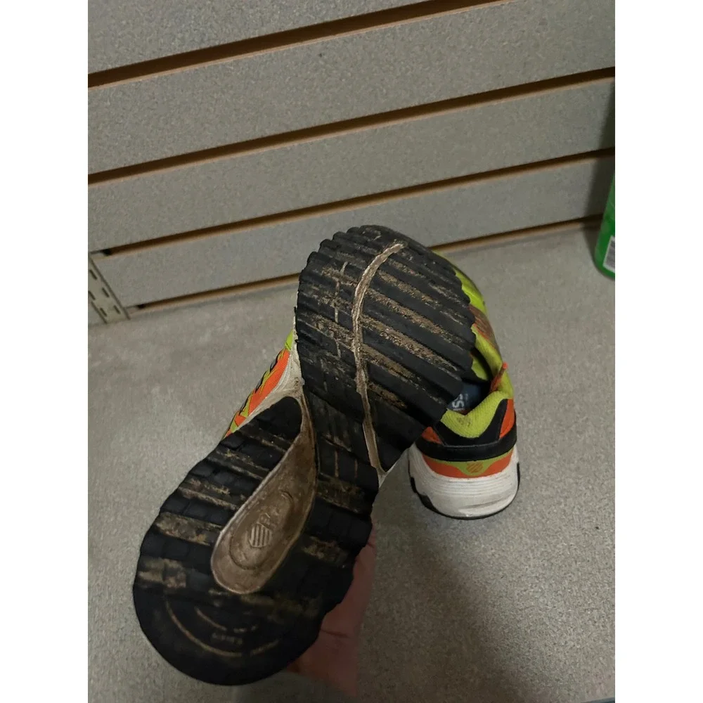 K-Swiss Varsity Kids Sneakers Neon Lime Green Orange 85041-328-M Size 5 Low Top‎
